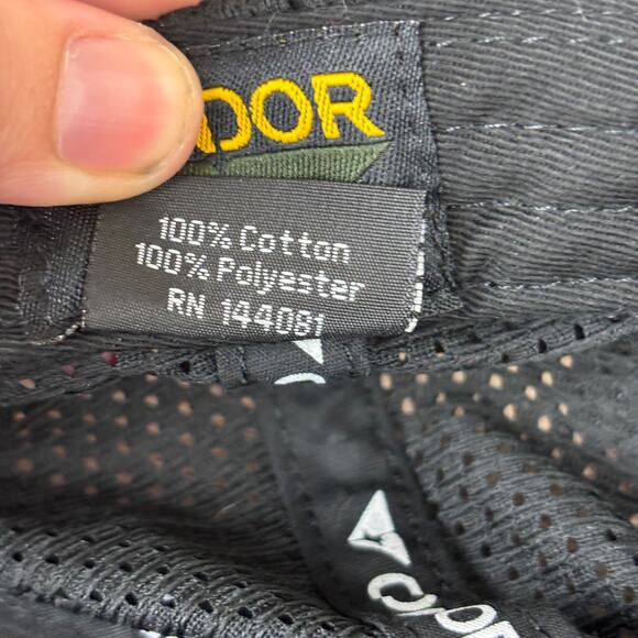 Condor Mesh Tactical Cap - TC-002 Black Adjustable Strapback Baseball Hat - Picture 11 of 11